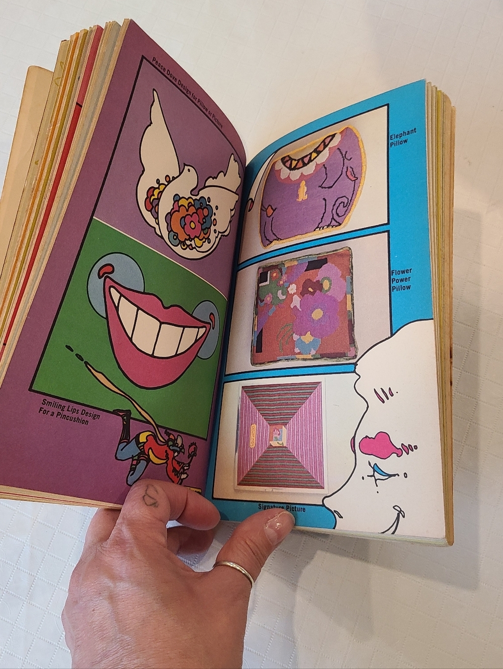The Peter Max Book of Needlepoint Multicolor Pink Yellow Black Retro Boho - Picture 13 of 14